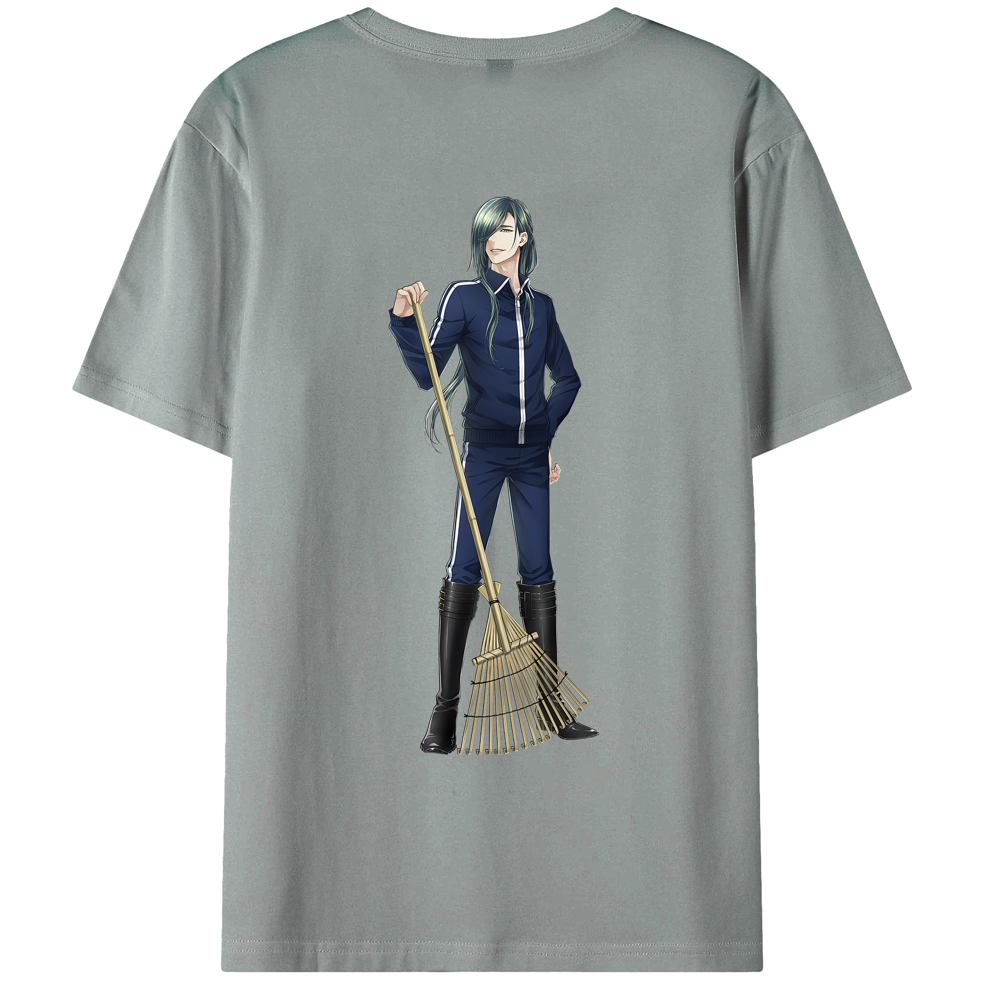 （画像用） 刀剣乱舞 Touken Ranbu 綿100％ メンズ半袖Tシャツ（バックプリント） 通気性